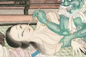 清朝一幅无名女鬼图，放大10倍看她在干啥？网友：晚上害怕不敢看图片