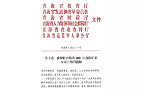 计划扩招468人！青海省教育厅等六部门联合发文图片