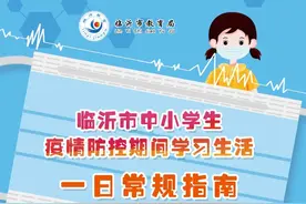 临沂市中小学生疫情防控期间学习生活一日常规指南图片