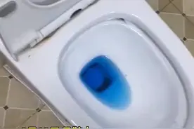 难道一直喝马桶箱水？女子从马桶加入洁厕块，竟从水龙头流出蓝水图片