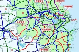 长三角地区高铁线路规划图，江苏安徽浙江人收藏了。图片