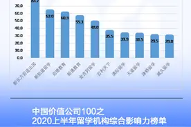 留学机构综合影响力榜单 |价值公司100（2020上半年）图片