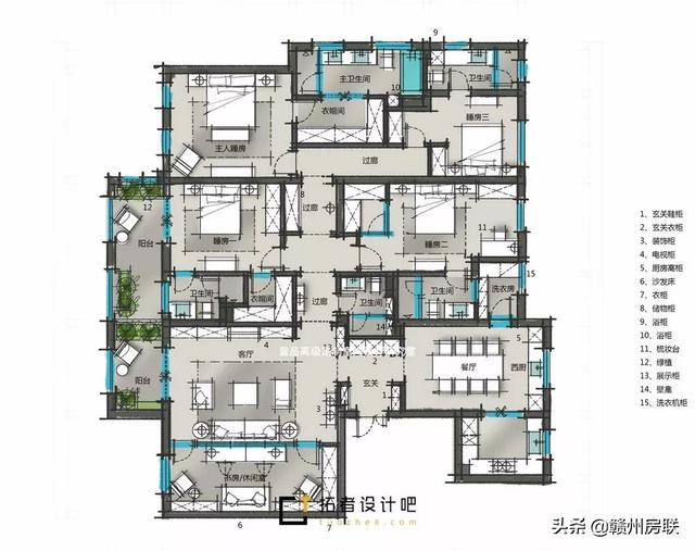 总有一款符合你的要求，300㎡的大平层找了10个大师做设计方案