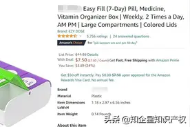 亚马逊爆款——分装药盒——美国专利侵权预警图片