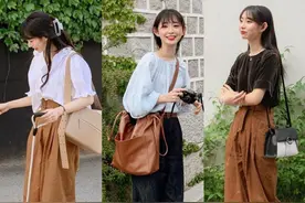 她身高152，从不穿高跟鞋，却把自己穿成了小个子女生的穿搭模板图片