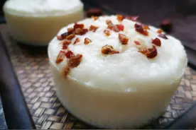 1碗大米1盒牛奶，3克酵母2勺糖，教你做大米糕，比买的还好吃图片