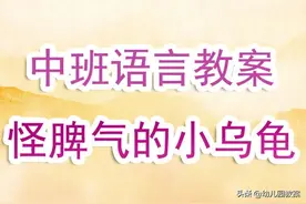 幼儿园中班语言公开课教案《怪脾气的小乌龟》含反思图片