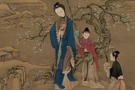 一张清朝古画，真实还原《红楼梦》中的场景，好像历史重现眼前图片