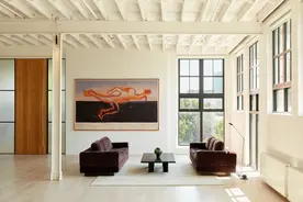 仓库改造的500m²顶层公寓，完全流动的空间，兼作住宅和画廊图片