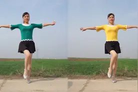 华美学跳2人水兵舞，歌曲好听，舞步简单好看，送给你！