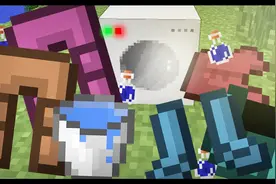 我的世界：制作洗衣机+滚筒式烘干机，视频教学