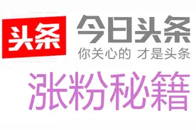 今日头条如何精细化涨粉玩法？教你3招，适合刚入头条的新手！视频封面