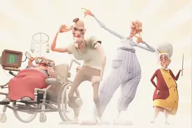 动画短片，不让养老院的爷爷奶奶看电视就要做好被报复的准备视频封面