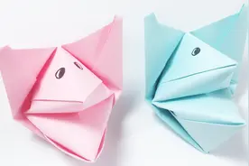 儿童折纸玩具会说话的小狗，3D立体折纸，手工折纸教程