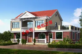 二层别墅户型图，带偏房大露台，20万建好，此款在农村非常火！视频封面
