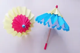 可以收缩的立体雨伞手工折纸，简单易学关键漂亮，男生看了都想学视频封面