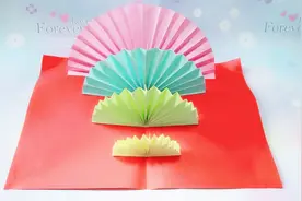 简单的3D立体手工折纸，做一个超美的彩虹贺卡开学送给老师吧！视频封面