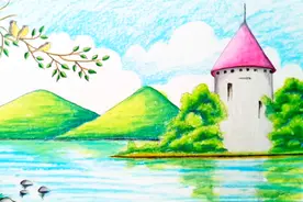 那些用彩色铅笔画出来的风景插画，比照片还美（喜欢的快来试试）视频封面