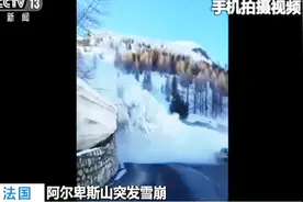 实拍法国阿尔卑斯山雪崩：雪浪快速翻滚而下 道路车辆被掩埋视频封面