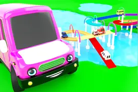 汽车开上旋转立交桥过河学习车辆视频封面