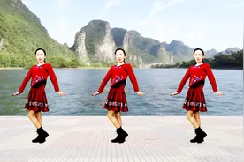 广场舞《山美水美中国美》欢快动感，简单易学，好听又好看！