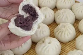 教你自制豆沙包，豆沙馅，口感宣软细腻，色香味美，全家都超爱吃