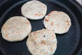 花椒芽肉饼这样做真好吃，黄灿灿的香味十足，源子吃了4个没吃饱视频封面