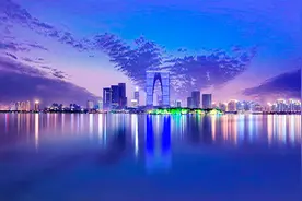 航拍苏州金鸡湖畔的苏州中心，展望苏州美好未来！视频封面