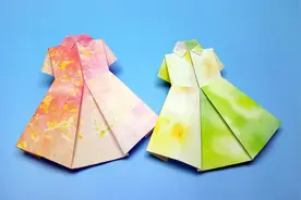 女生最喜欢的小裙子折纸，步骤很简单一看就会，手工视频教程