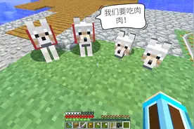 我的世界极限轮回记14 腐肉喂食家养猎犬，回复血量还生狗宝宝！