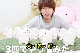 同时打开12只会学说话的疯狂兔子玩具，场面一度混乱，太魔性了！视频封面