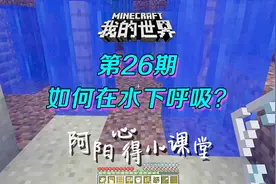 我的世界阿阳小课堂26：如何在水下呼吸？这里有9种办法！