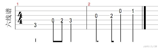 吉他系列知识之四认识六线谱及入门练习附一生所爱高清乐谱分享