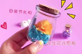 手工DIY永生花许愿瓶，家里都有的材料，母亲节送给妈妈的礼物视频封面