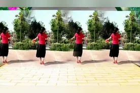 江苏沭阳十字街道广场舞朱伟《挥一挥手》编舞：情雪