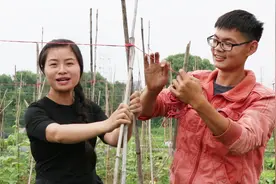 村姑地里干活，帅小伙上来帮忙，《漂洋过海来看你》唱得心花怒放视频封面