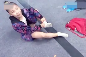 体操全锦赛浙江管晨辰，14岁小姑娘自由体操，袜子意外破了！视频封面