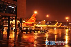 受雷暴天气影响成都机场航班延误 预计将顺延4个小时图片