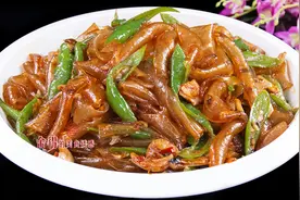 绿豆粉皮这样炒吃起来非常筋道够味，不放肉一样香喷喷视频封面