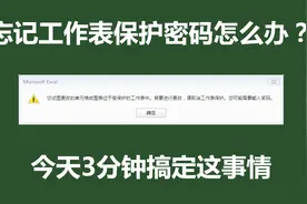 忘记Excel工作表保护密码怎么办？3分钟内学会如何去掉工作表密码视频封面