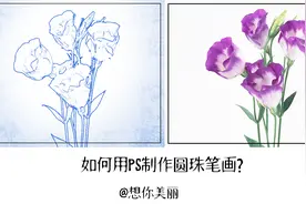PS教程—学一手可以装逼的圆珠笔画，新手也可以一分钟学会！视频封面