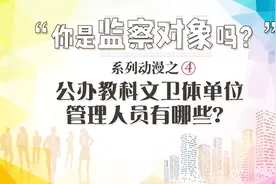 「你是监察对象吗」：公办教科文卫体单位管理人员有哪些？视频封面