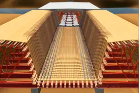 3D动画展示高架桥面建造过程，原来这个结构就叫做箱梁