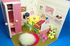 迷你控的最爱，DIY一间迷你娃娃，手艺还真不错！