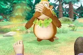 熊出没，吉吉摔倒在光头强脚下，直接被光头强的臭脚臭晕了视频封面