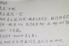 英语中情态动词must的相关用法，may not/can`t/musn`t/needn`t