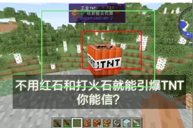我的世界46：不用红石和打火石就能引爆TNT，这你能信？视频封面