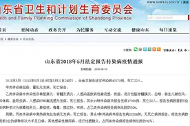 40370例，死亡22人！山东通报最新传染病疫情，请当心这8种病！图片