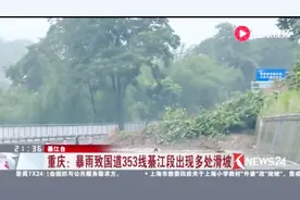 重庆：暴雨致国道353线綦江段出现多处滑坡