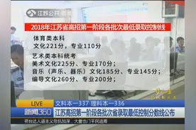 文科本一337 理科本一336 江苏高招第一阶段分数线公布视频封面